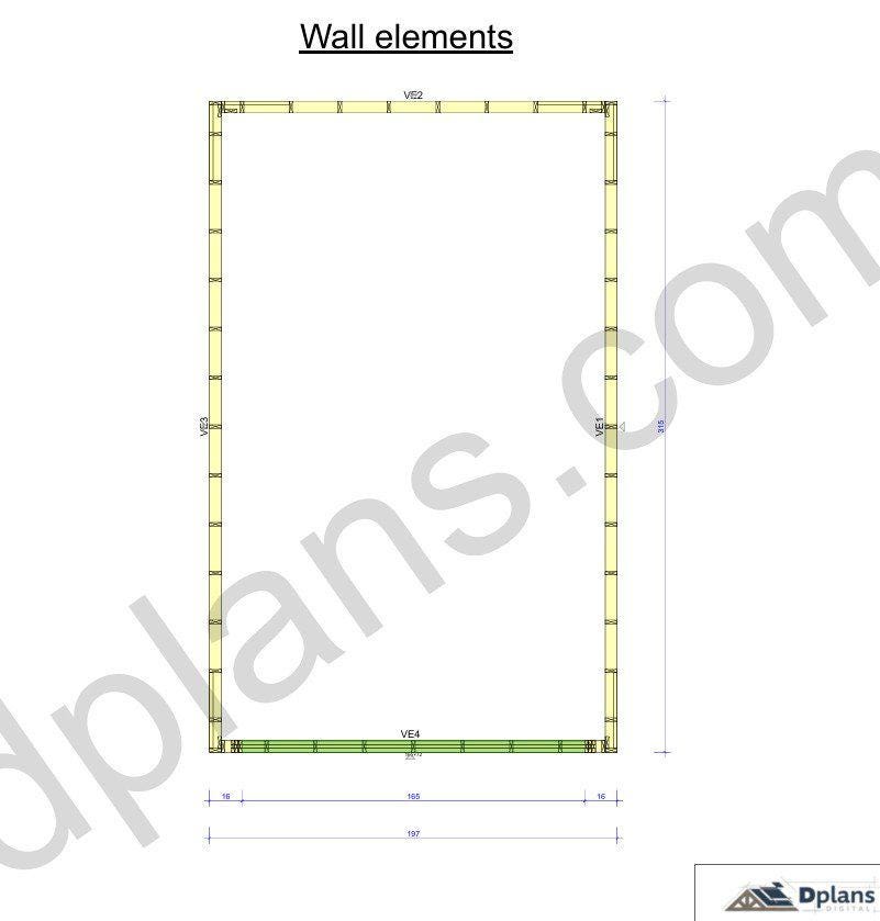 26' 3" x 16' 5" Garage Plans