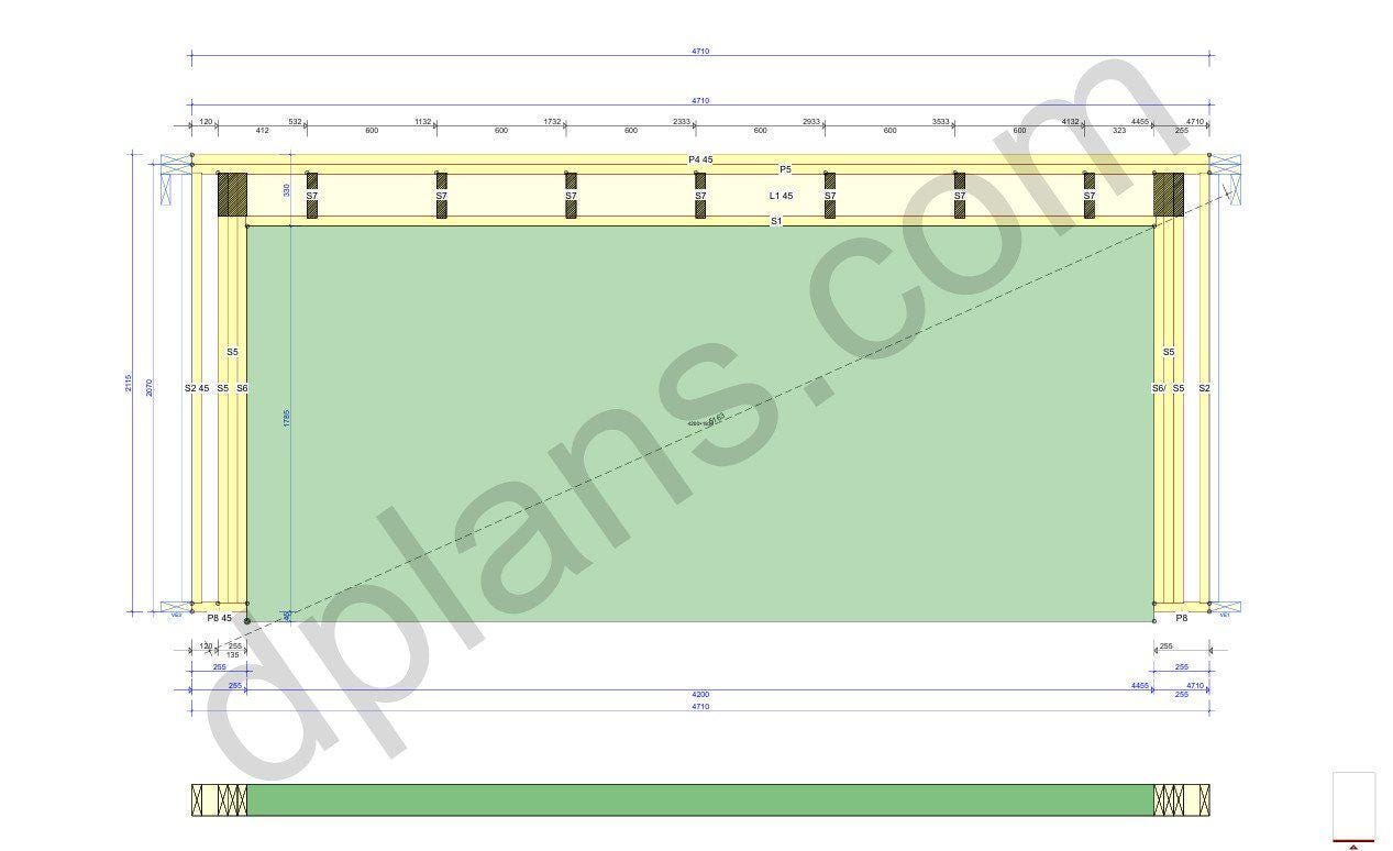 26' 3" x 16' 5" Garage Plans