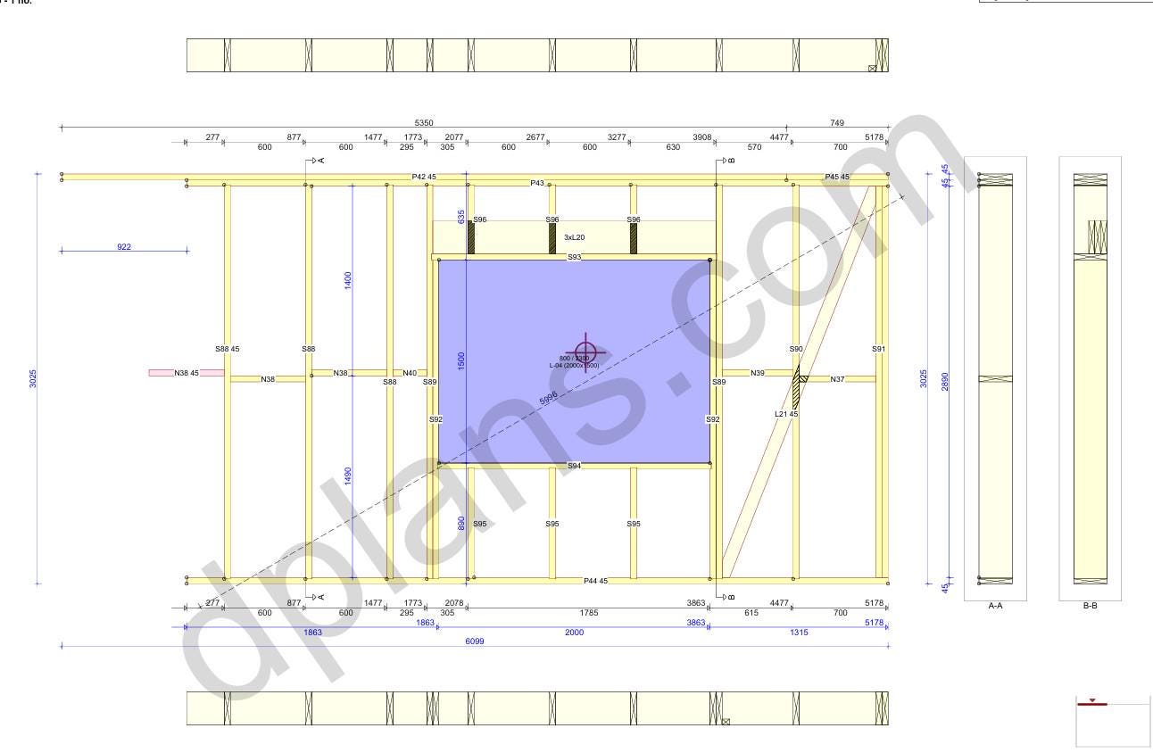 42' 7" x 29' 5" Baupläne für Haus mit Terrasse | Wohnhaus-Bauplan Download