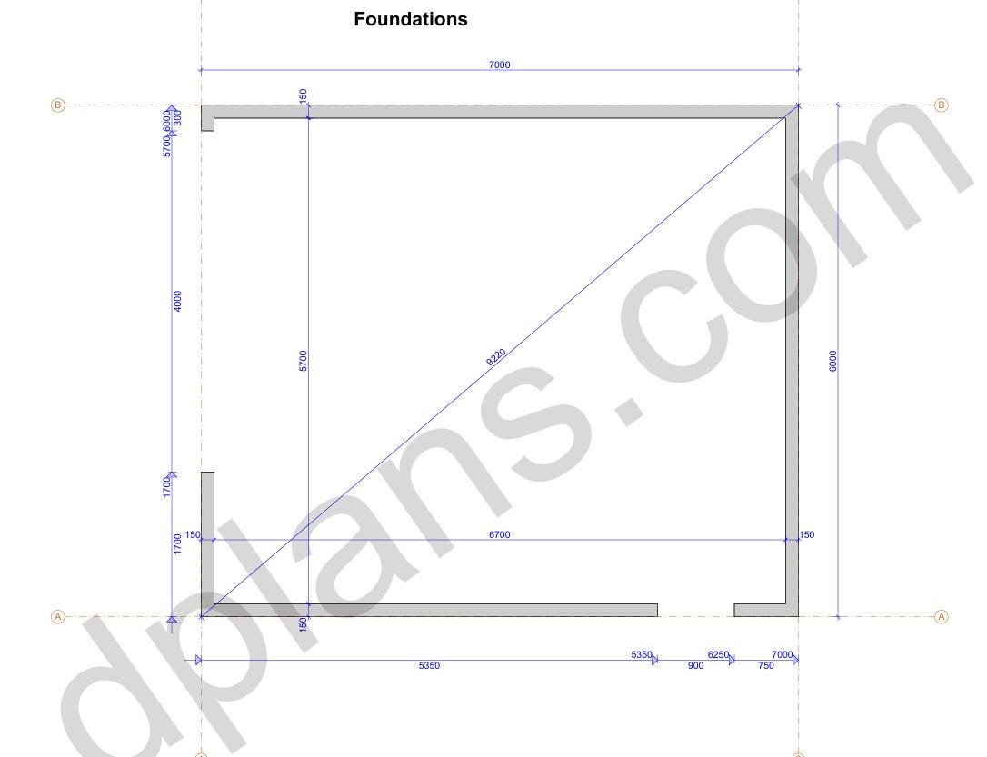 19' 8" x 23' Garage Plans with 10' Height | Tall Ceiling Garage Blueprint PDF