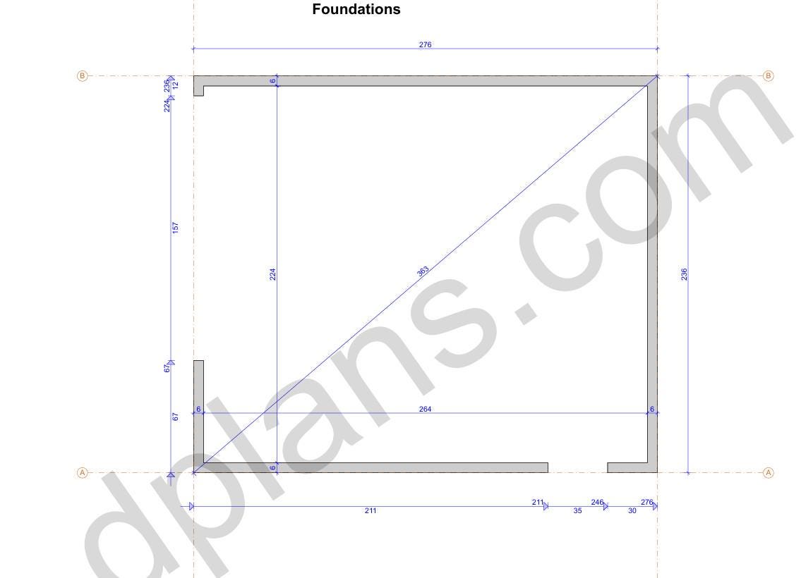 19' 8" x 23' Garage Plans with 10' Height | Tall Ceiling Garage Blueprint PDF