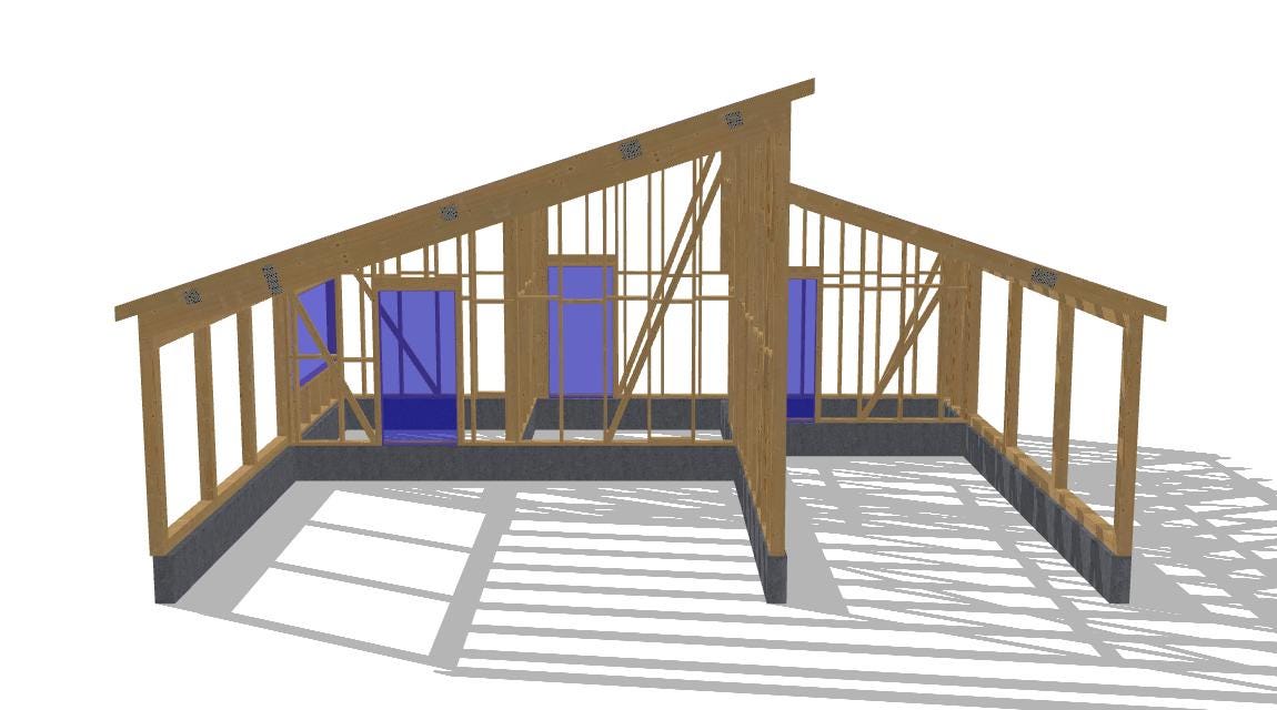 25' 11" x 32' 6" Baupläne für Doppelcarport mit Stauraum | Doppelcarport-Bauplan PDF