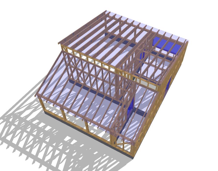 25' 11" x 32' 6" Baupläne für Doppelcarport mit Stauraum | Doppelcarport-Bauplan PDF