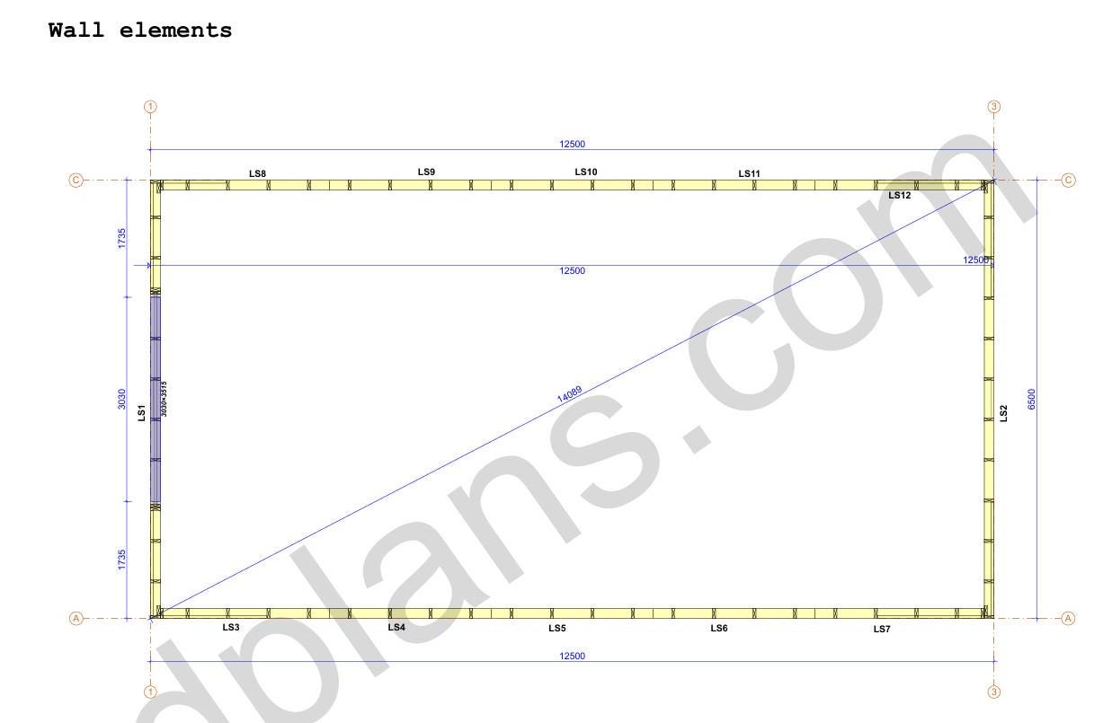 21' 4" x 41' 0" Elevated Garage Plans with 13' Height
