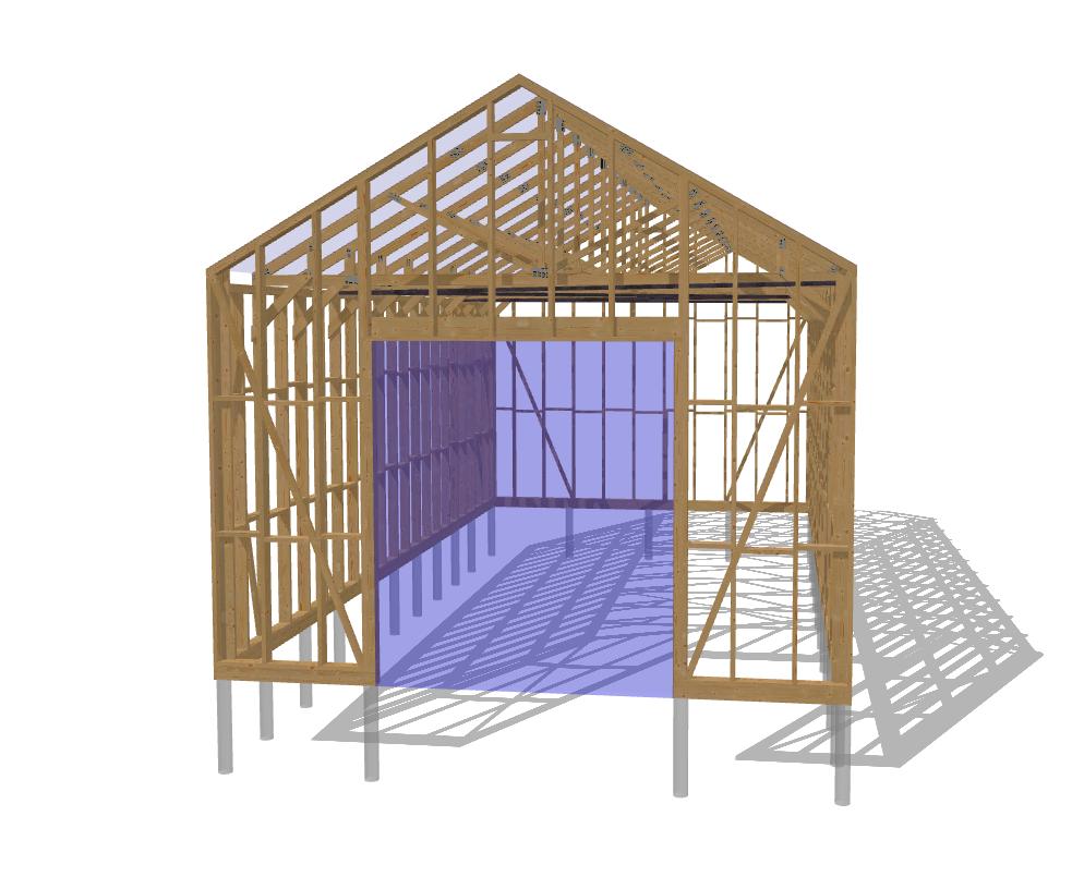 21' 4" x 41' 0" Elevated Garage Plans with 13' Height