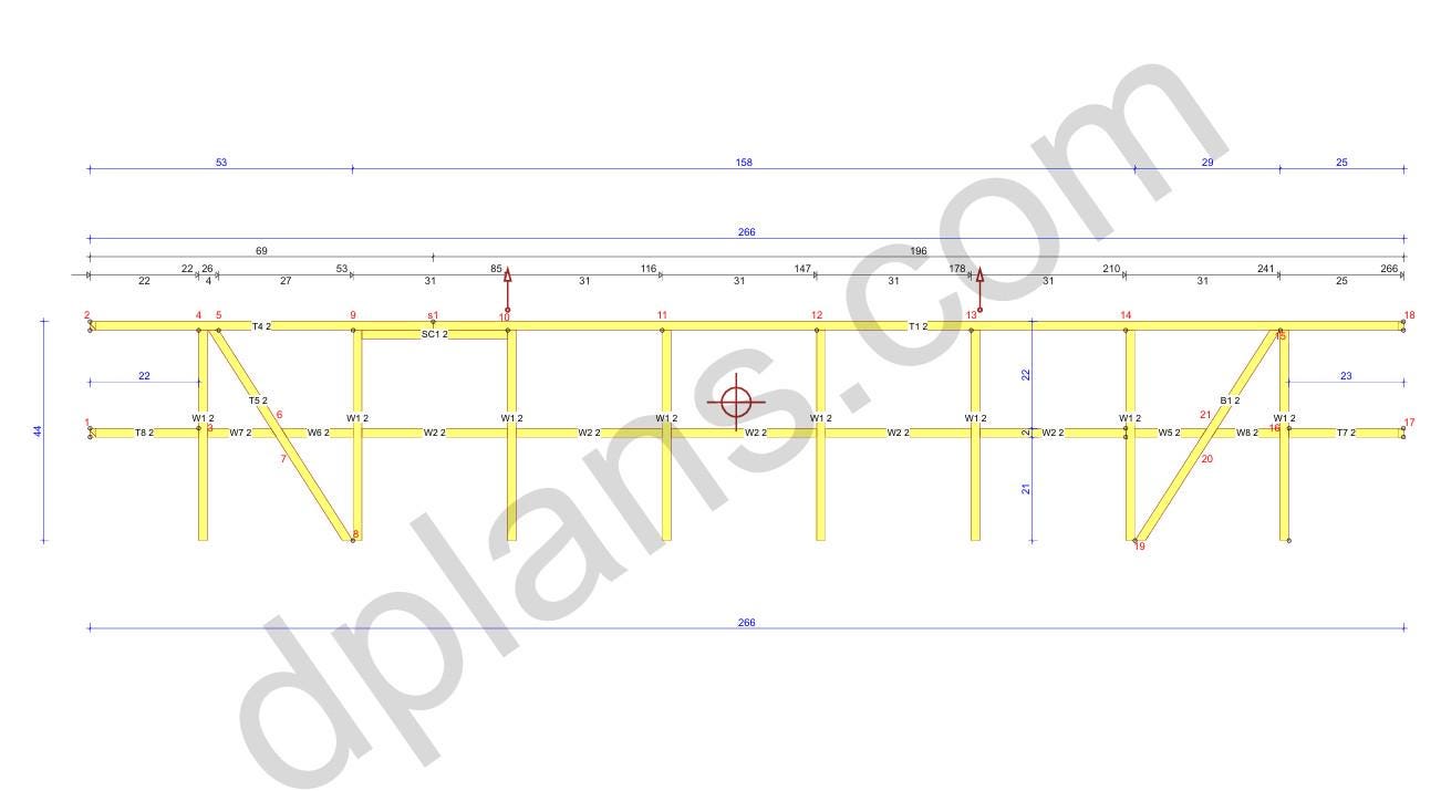 18' x 20' Timber Frame Cabin Plans | Wood Cabin Single Slope Roof Design