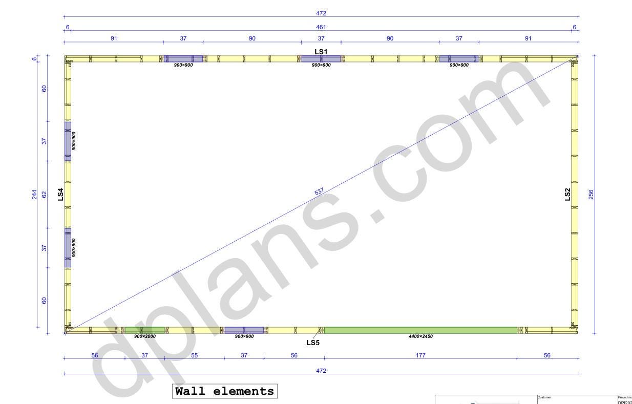 21' x 39' Large Garage Plans | Oversized Garage Blueprint with Roof Trusses