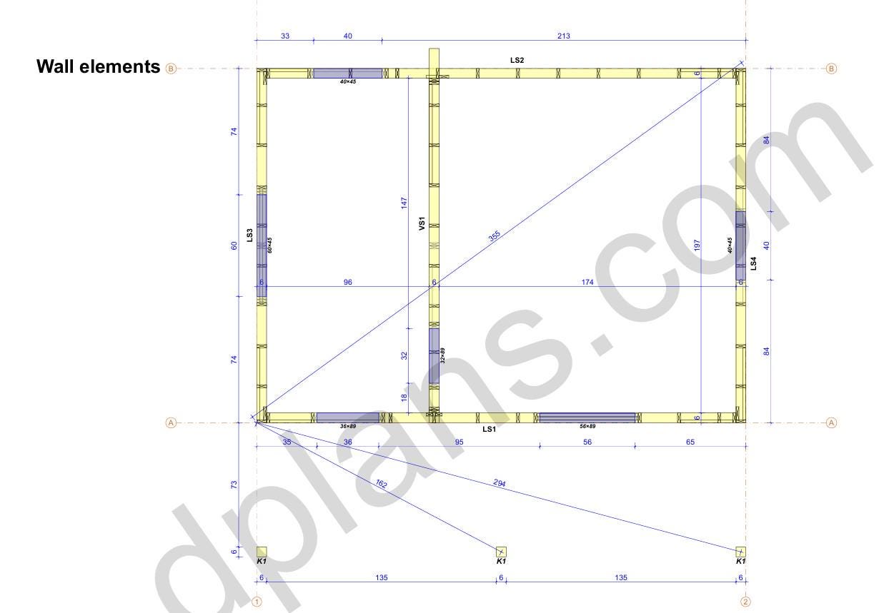 17' x 24' House with 7' x 24' Carport Plans | Small Home Carport Combo Blueprint