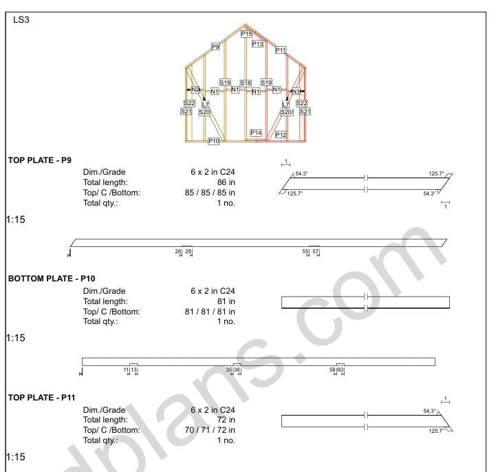 12' x 23' Gästehaus mit Galerie Baupläne | Sommerhaus-Bauplan PDF