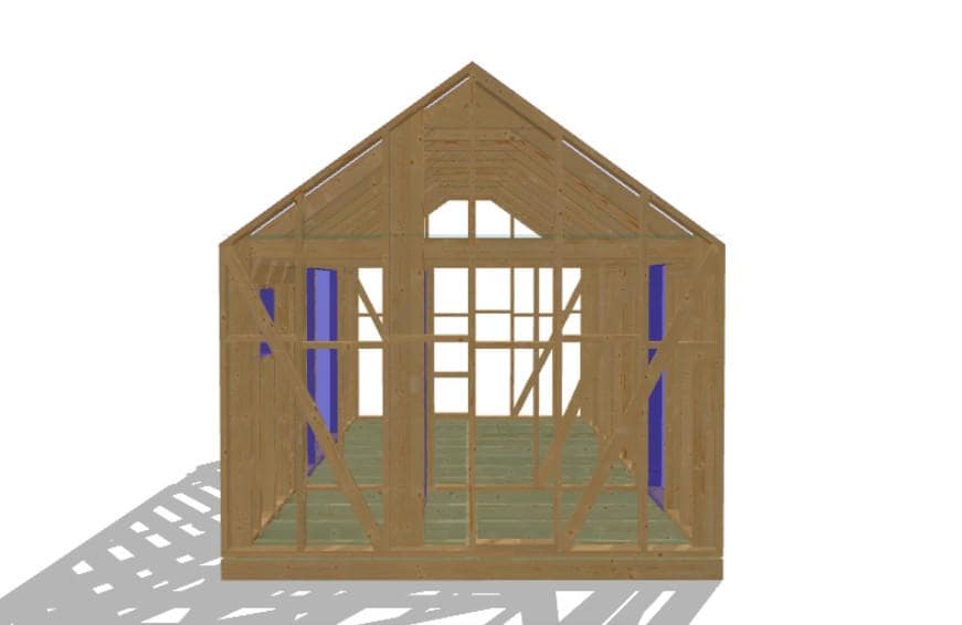 12' x 23' Gästehaus mit Galerie Baupläne | Sommerhaus-Bauplan PDF
