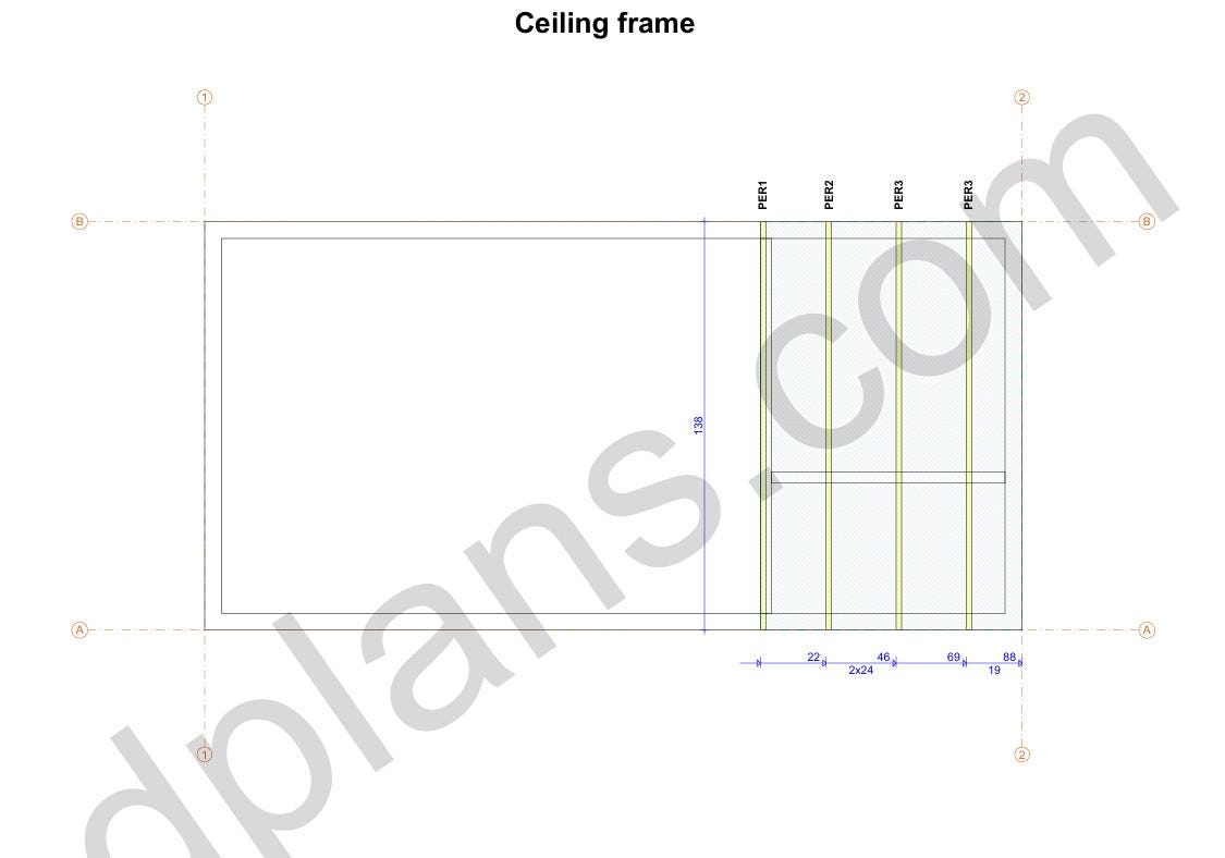 12' x 23' Gästehaus mit Galerie Baupläne | Sommerhaus-Bauplan PDF