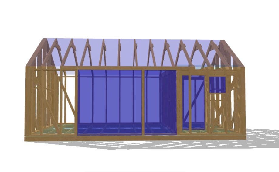 12' x 23' Gästehaus mit Galerie Baupläne | Sommerhaus-Bauplan PDF