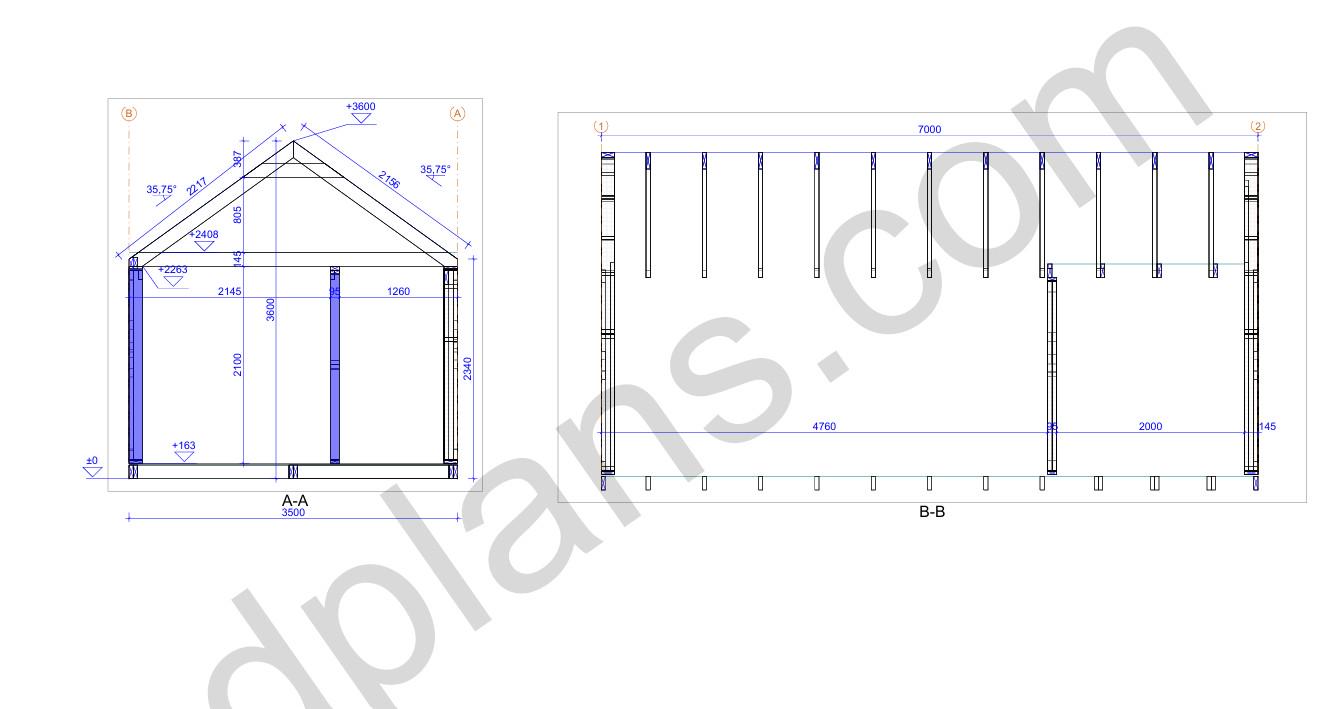 12' x 23' Gästehaus mit Galerie Baupläne | Sommerhaus-Bauplan PDF