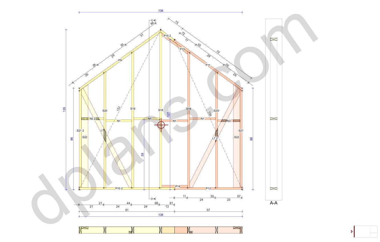12' x 23' Gästehaus mit Galerie Baupläne | Sommerhaus-Bauplan PDF
