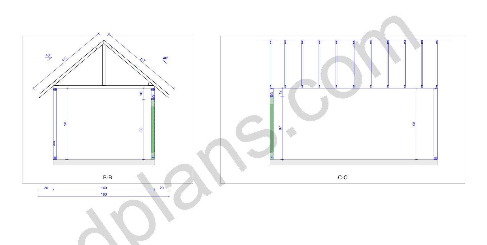 Garaje compacto con estructura de madera - DP2023S469 