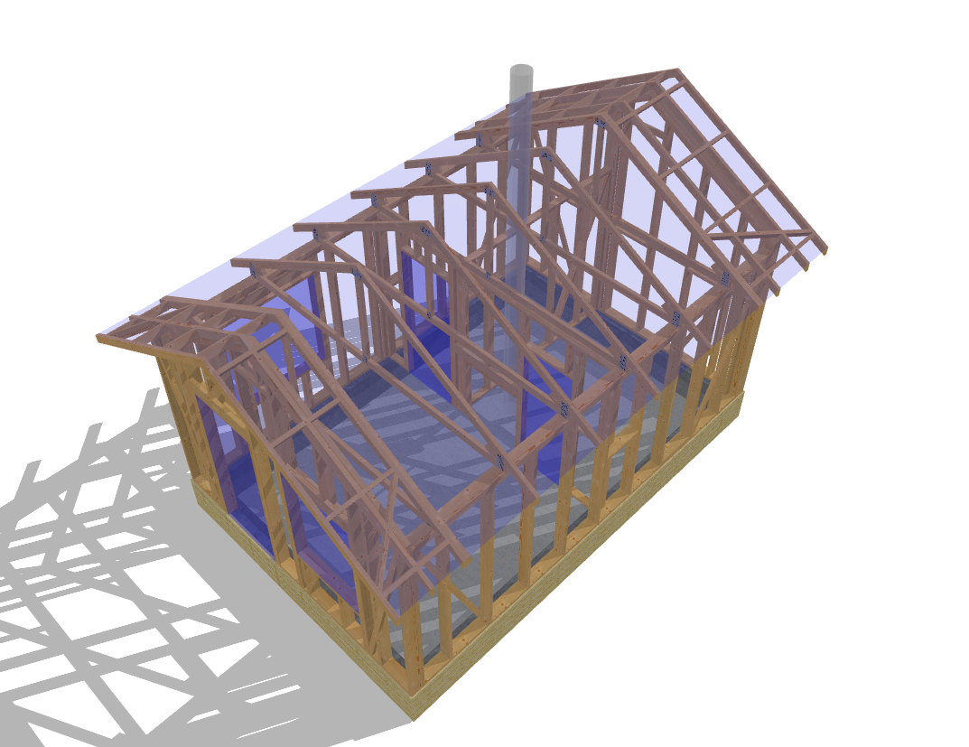 Timber-Frame Sauna / Small Cabin 23m² (248 sq ft) - DP2025P007