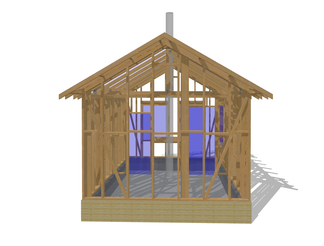 Timber-Frame Sauna / Small Cabin 23m² (248 sq ft) - DP2025P007