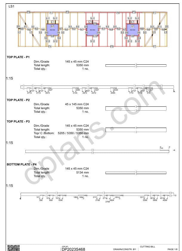 Garaje grande con estructura de madera - DP2023S468 