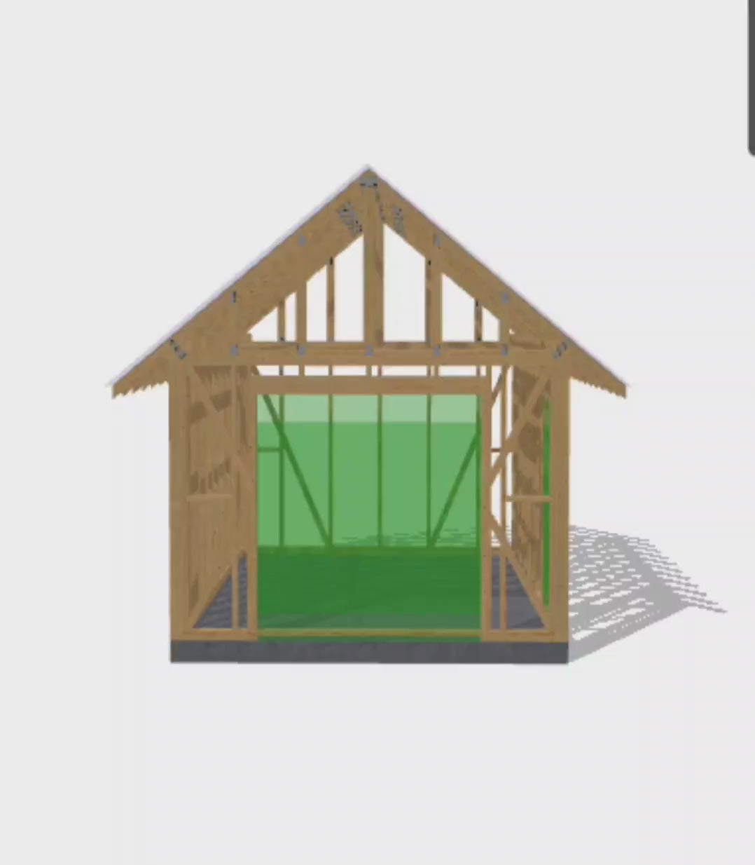 Garaje compacto con estructura de madera - DP2023S469 