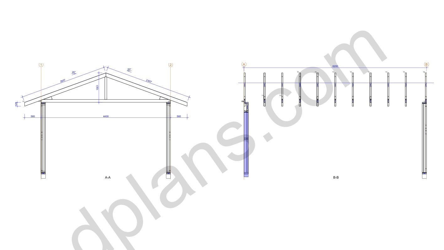 Timber-Frame Garage 27m² (291 sq ft) - DP2025P002