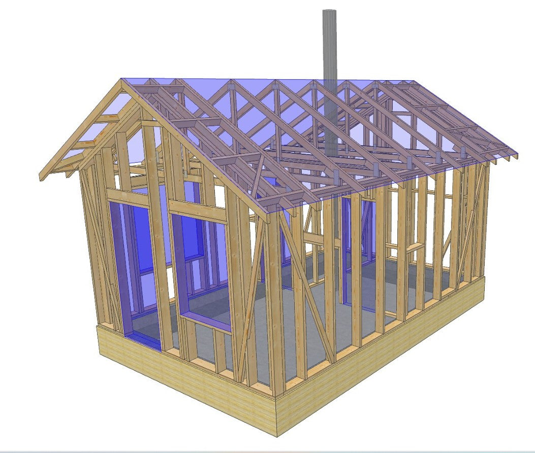 Timber-Frame Sauna / Small Cabin 23m² (248 sq ft) - DP2025P007