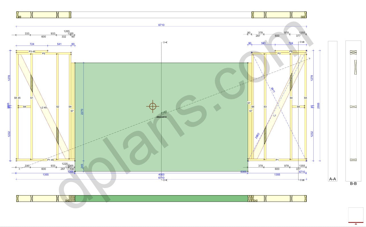 Timber-Frame Garage 49m² (527 sq ft) - DP2024S520