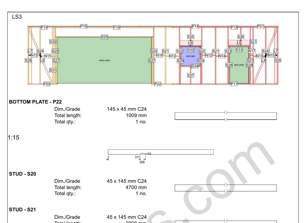 Garaje grande con estructura de madera - DP2023S468 