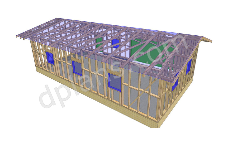 Garaje grande con estructura de madera - DP2023S468 
