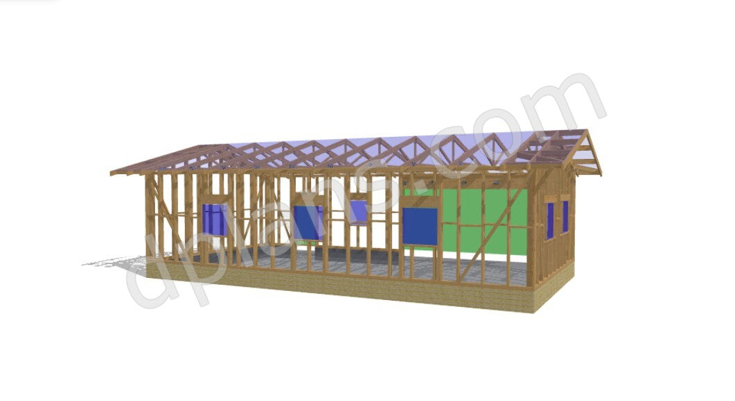 Garaje grande con estructura de madera - DP2023S468 