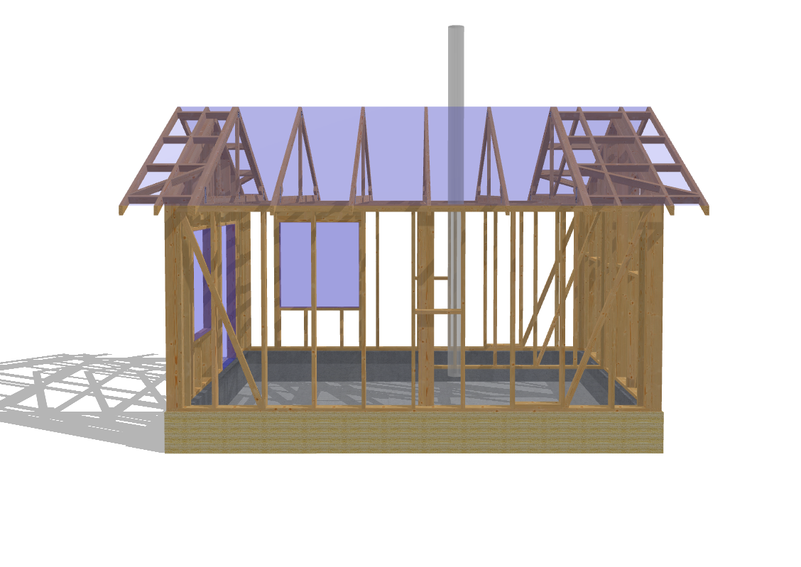 Timber-Frame Sauna / Small Cabin 23m² (248 sq ft) - DP2025P007