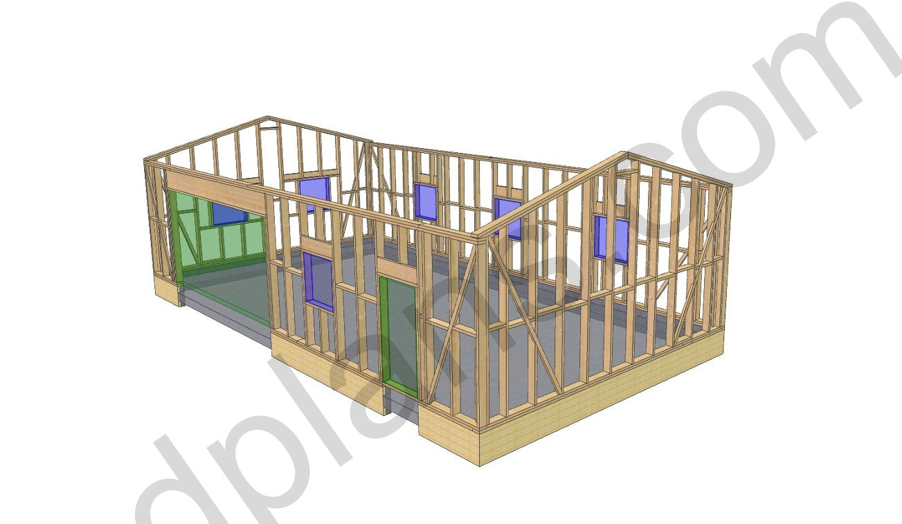 Garaje grande con estructura de madera - DP2023S468 