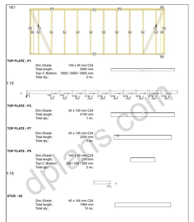 20' 4" x 14' 5" Garage Plans | Medium Sized Garage