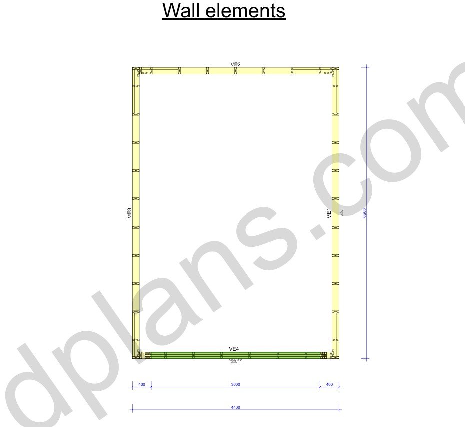 20' 4" x 14' 5" Garage Plans | Medium Sized Garage