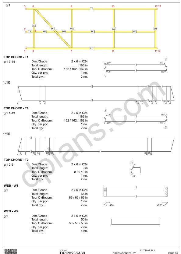 Garaje grande con estructura de madera - DP2023S468 
