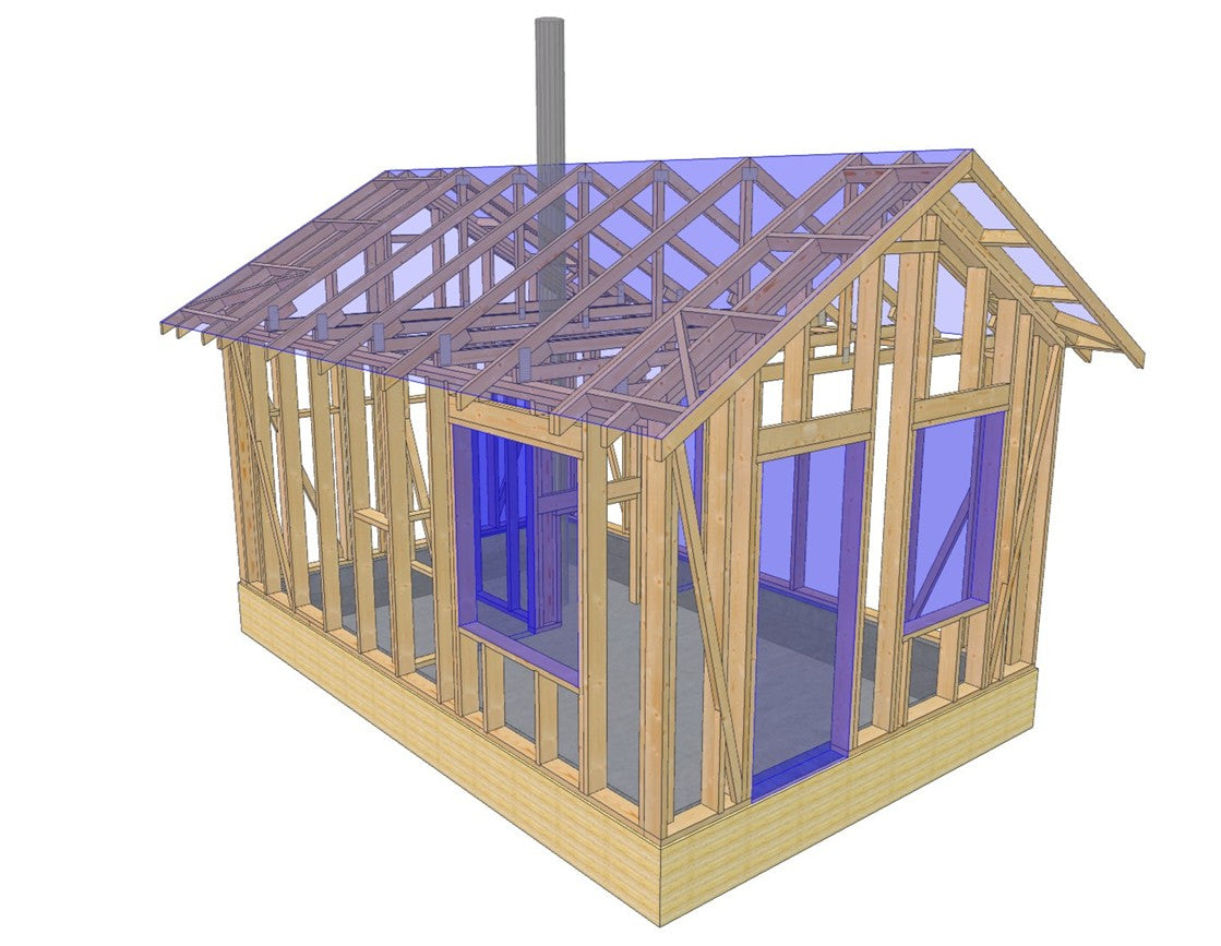 Timber-Frame Sauna / Small Cabin 23m² (248 sq ft) - DP2025P007