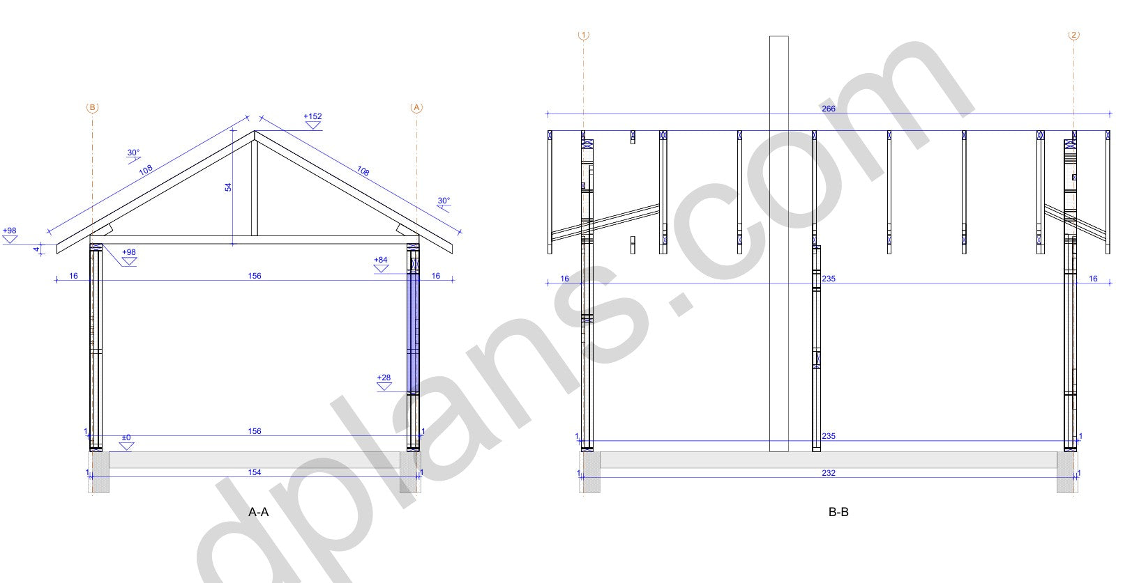 Timber-Frame Sauna / Small Cabin 23m² (248 sq ft) - DP2025P007