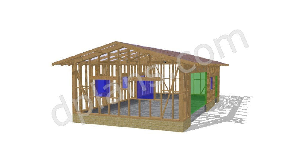 Garaje grande con estructura de madera - DP2023S468 
