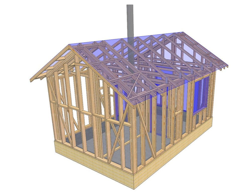 Timber-Frame Sauna / Small Cabin 23m² (248 sq ft) - DP2025P007